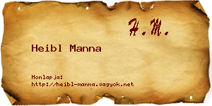 Heibl Manna névjegykártya